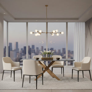   Textured Brown Glass Dining Table | Oroa.com