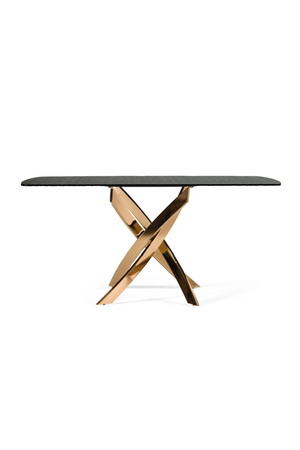   Textured Brown Glass Dining Table | Oroa.com