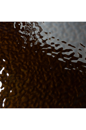   Textured Brown Glass Dining Table | Oroa.com