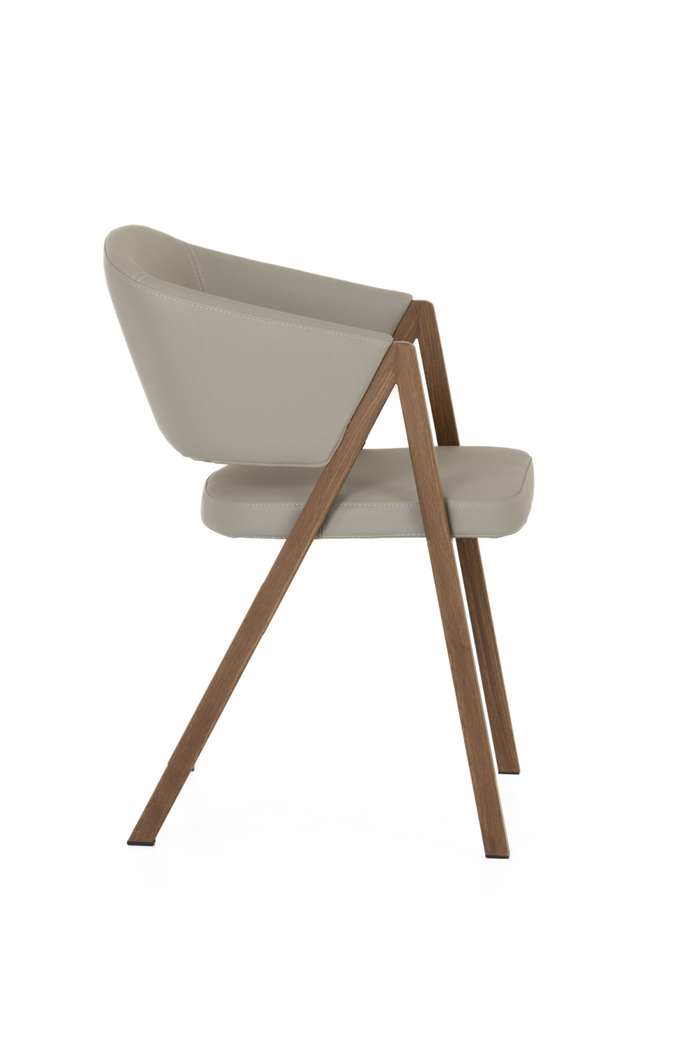   Curved Vegan Leather Dining Chairs (2) | Oroa.com