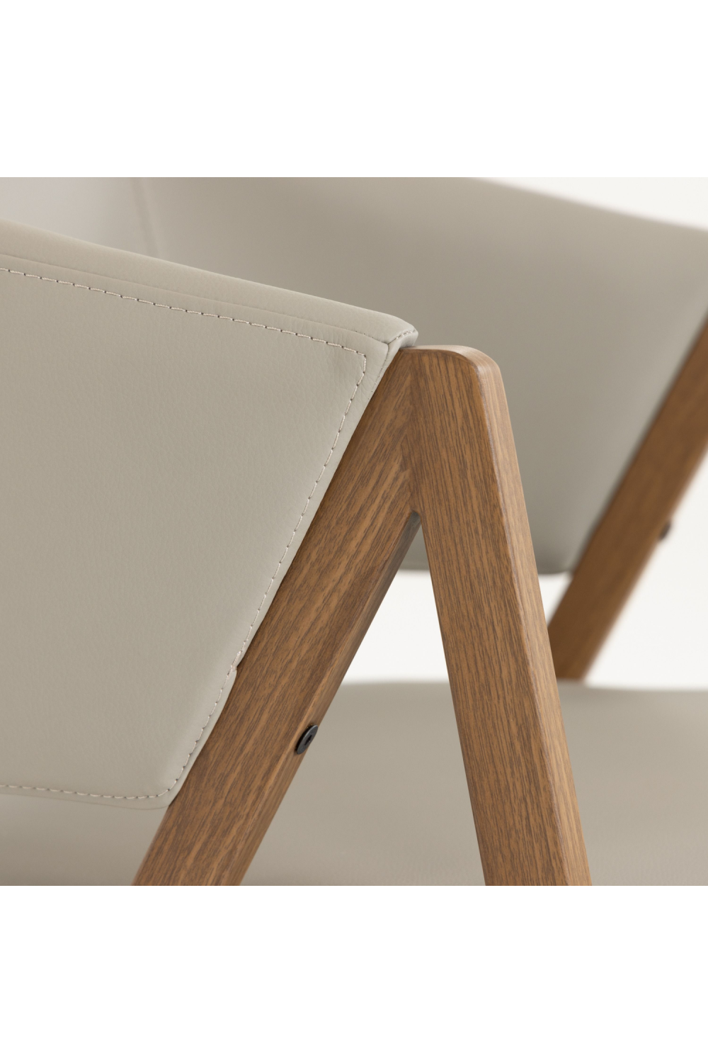  Curved Vegan Leather Dining Chairs (2) | Oroa.com