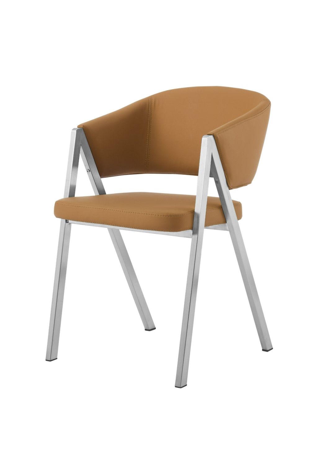   Curved Vegan Leather Dining Chairs (2) | Oroa.com