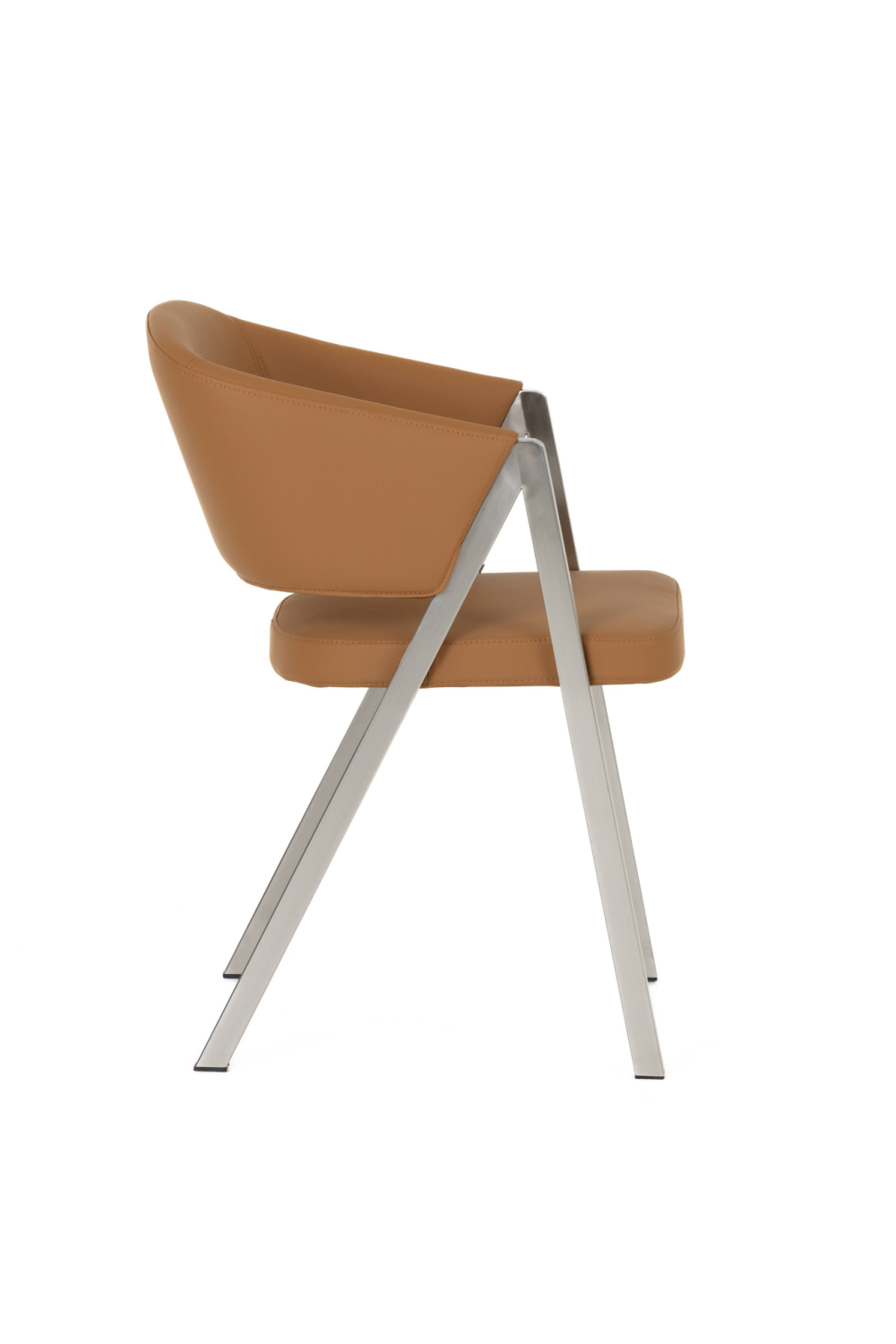   Curved Vegan Leather Dining Chairs (2) | Oroa.com