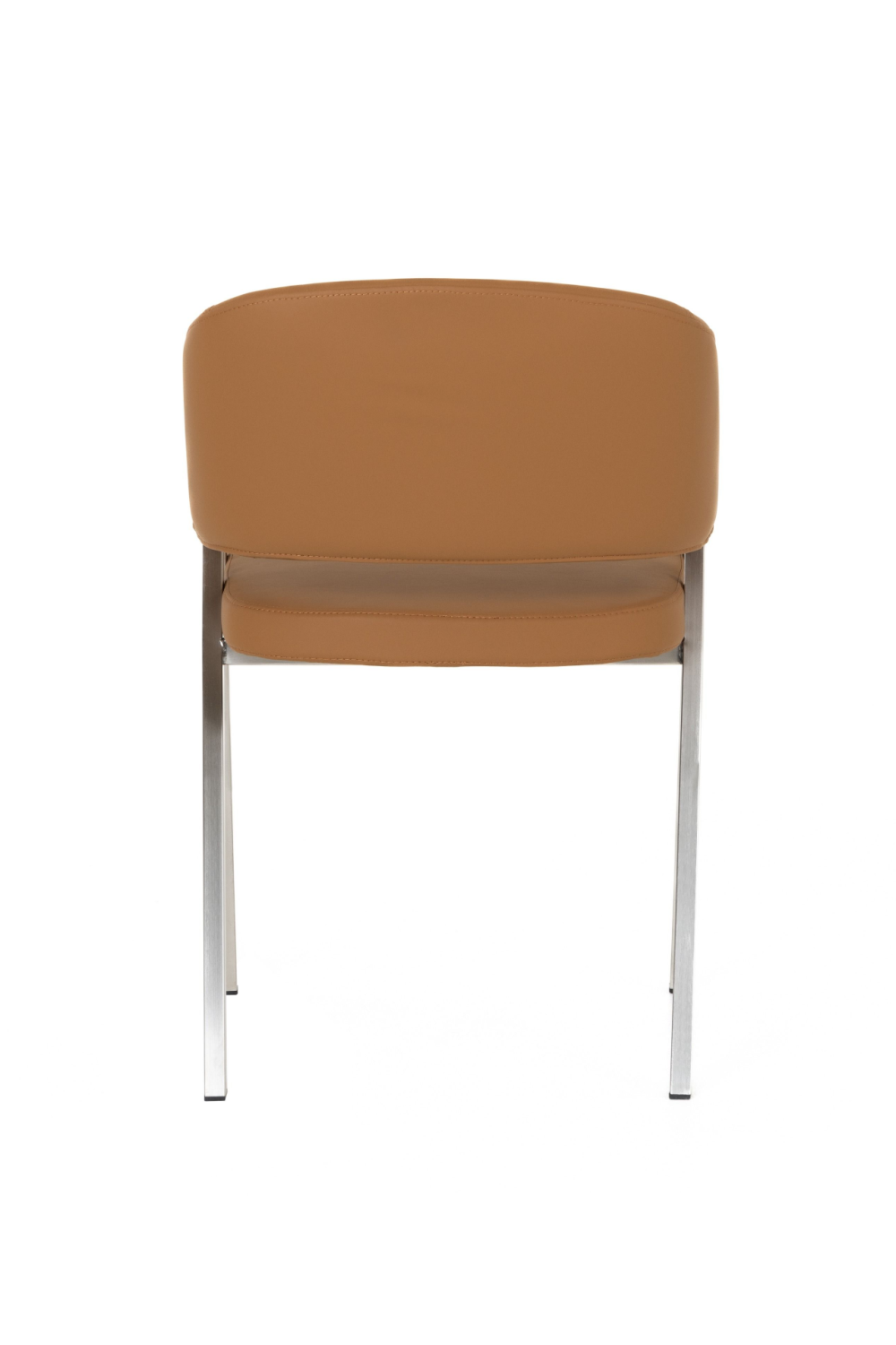   Curved Vegan Leather Dining Chairs (2) | Oroa.com