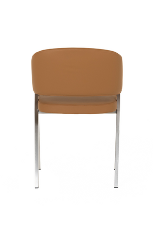   Curved Vegan Leather Dining Chairs (2) | Oroa.com