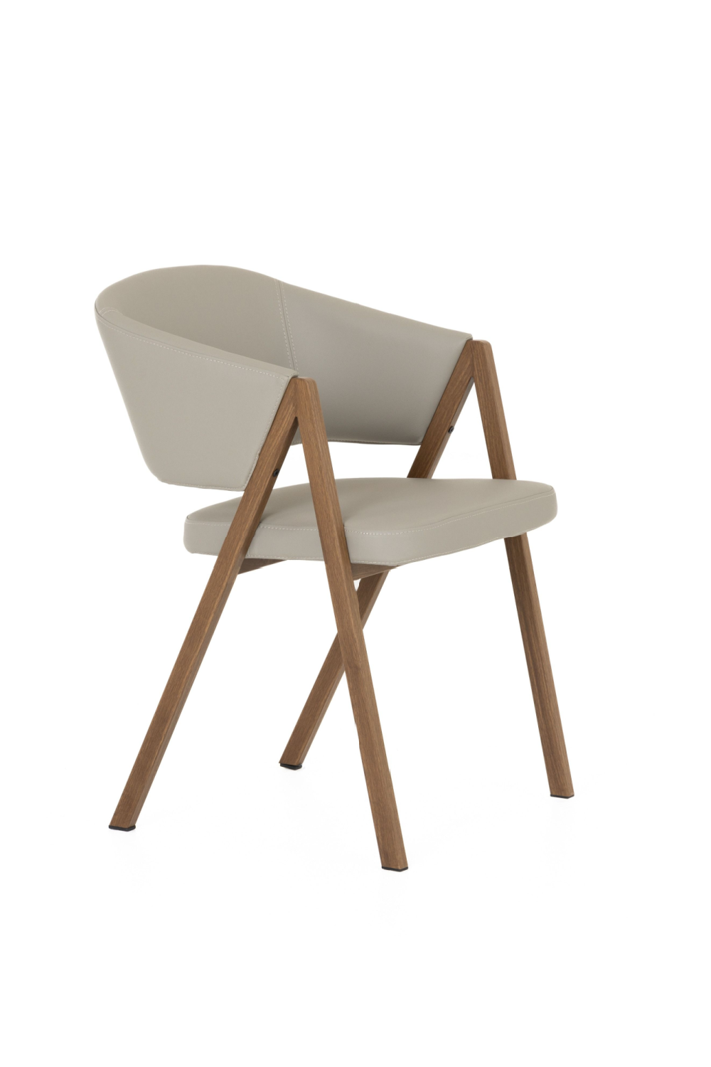   Curved Vegan Leather Dining Chairs (2) | Oroa.com