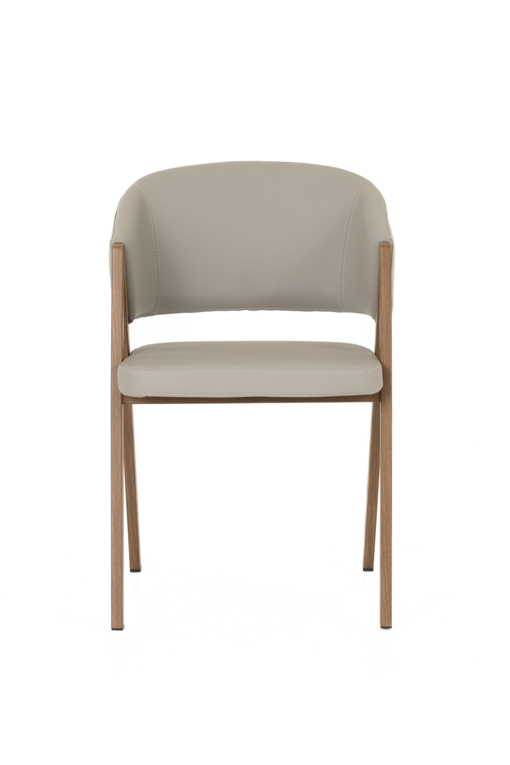   Curved Vegan Leather Dining Chairs (2) | Oroa.com