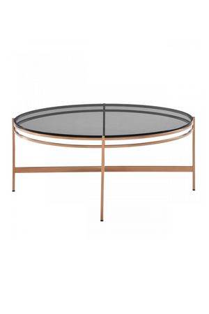   Round Smoked Glass Coffee Table | Oroa.com