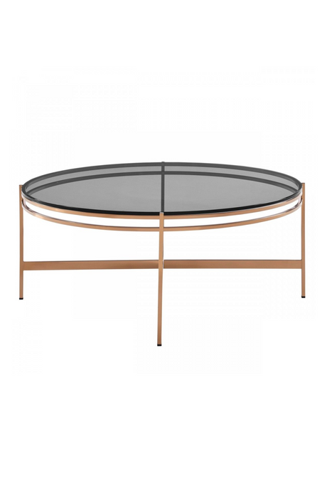   Round Smoked Glass Coffee Table | Oroa.com