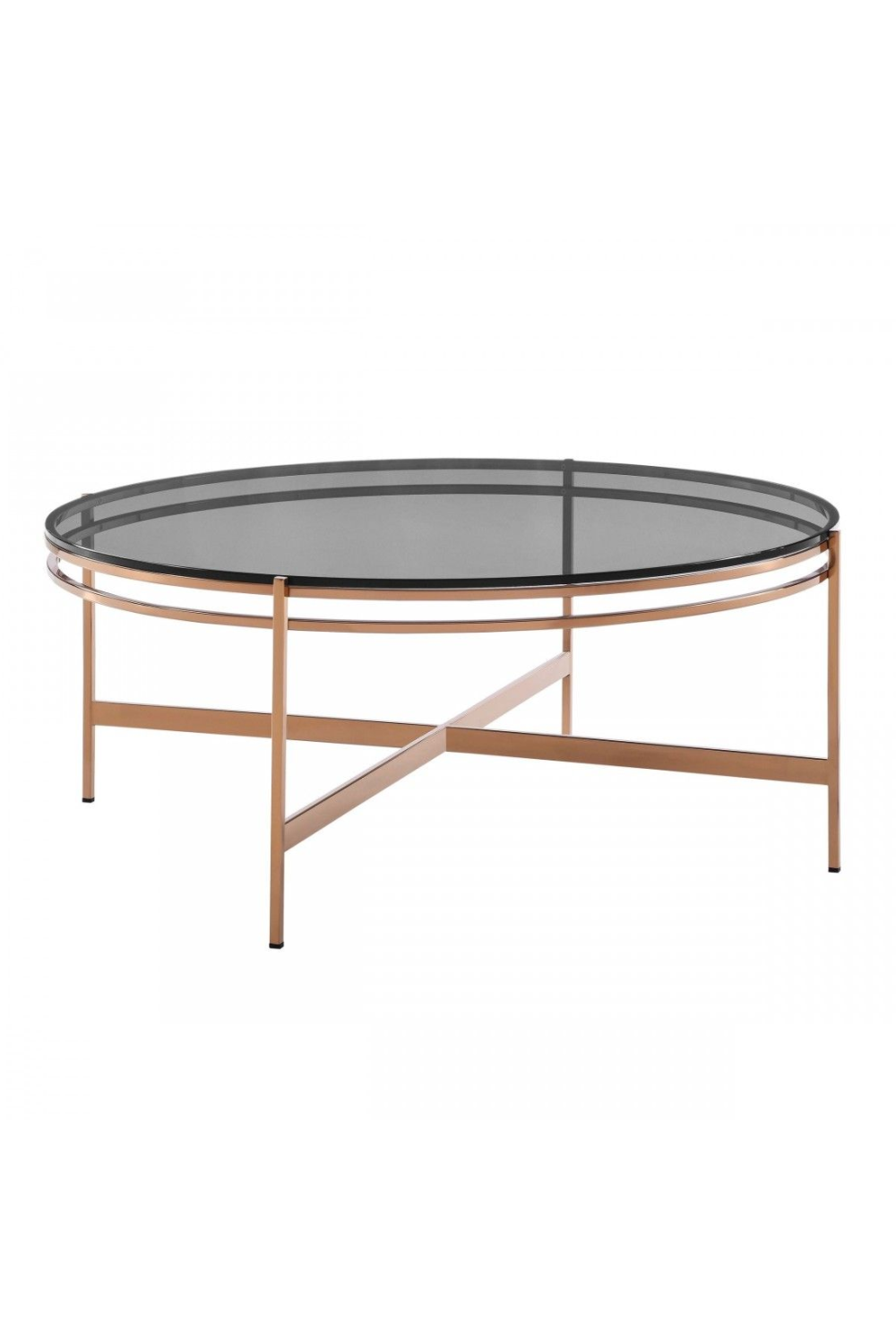   Round Smoked Glass Coffee Table | Oroa.com