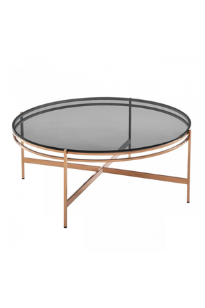   Round Smoked Glass Coffee Table | Oroa.com