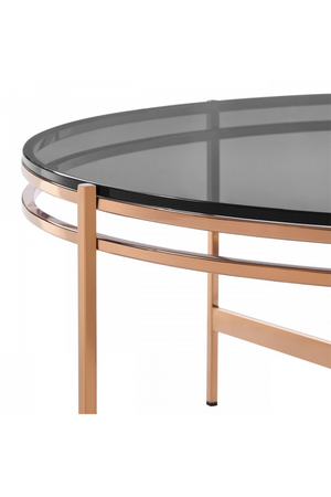   Round Smoked Glass Coffee Table | Oroa.com