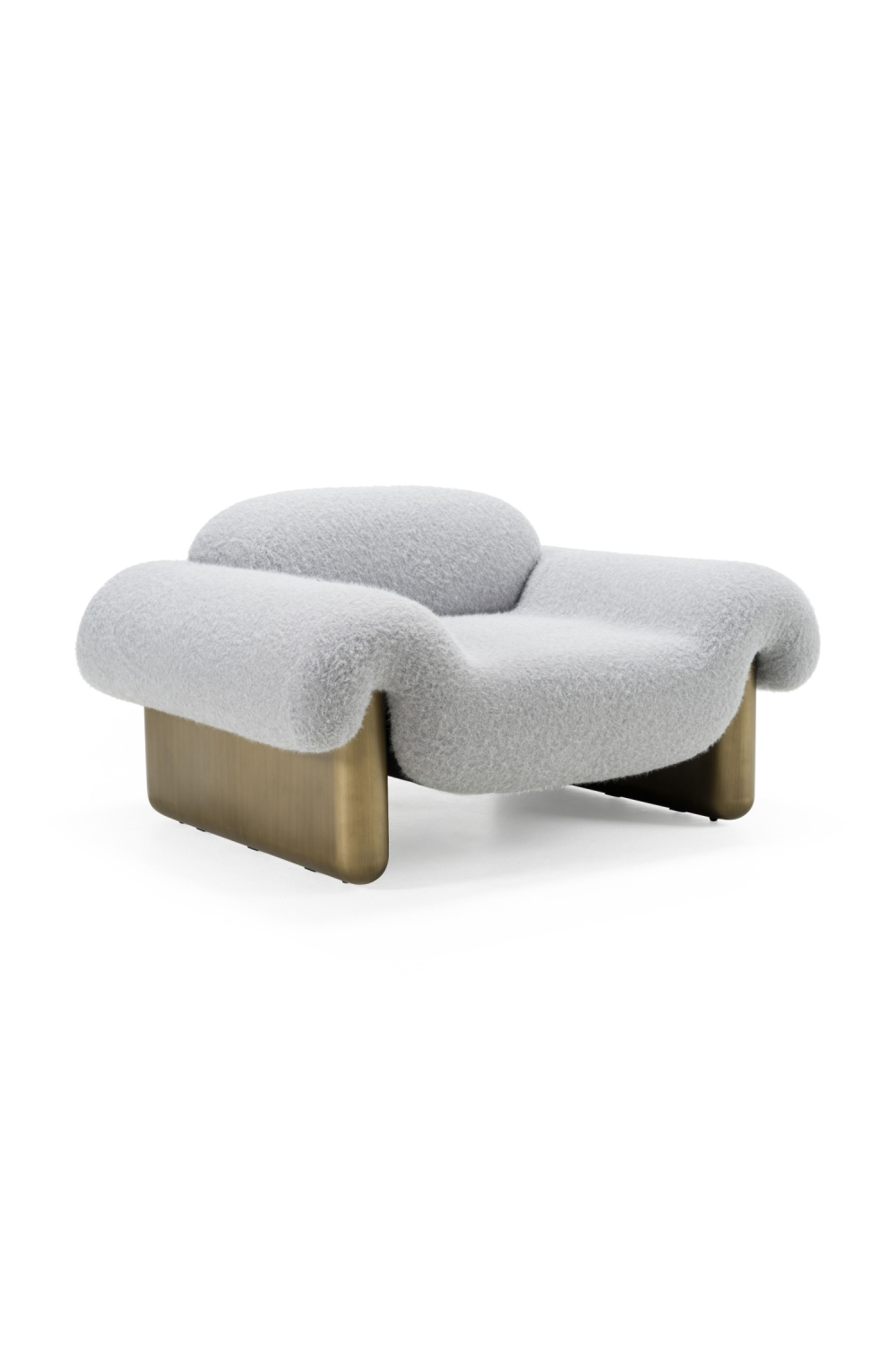   Gray Rounded Arm Accent Chair | Oroa.com