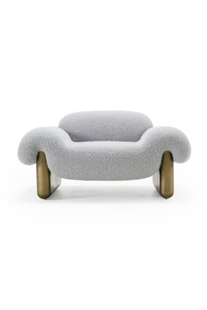   Gray Rounded Arm Accent Chair | Oroa.com