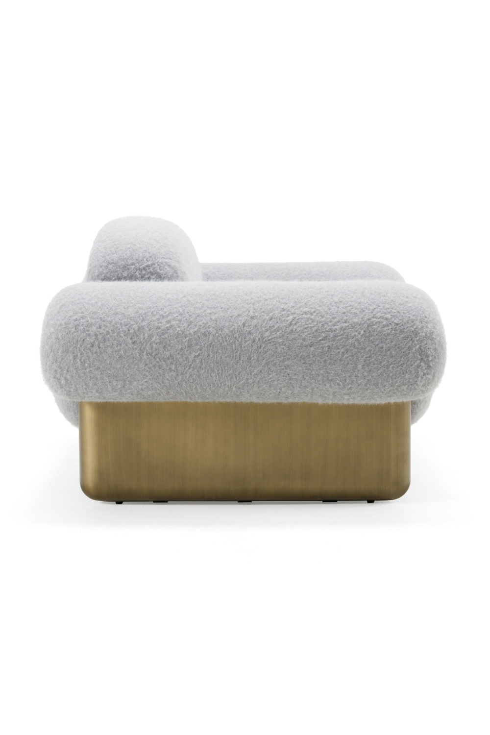   Gray Rounded Arm Accent Chair | Oroa.com