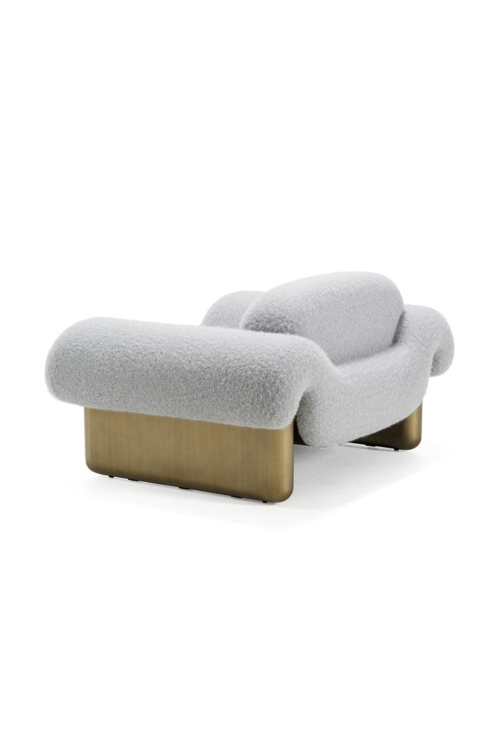   Gray Rounded Arm Accent Chair | Oroa.com
