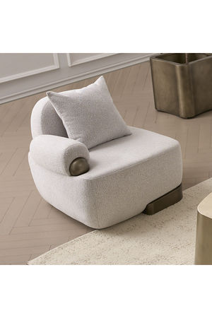   White Right-Armed Accent Chair | Oroa.com