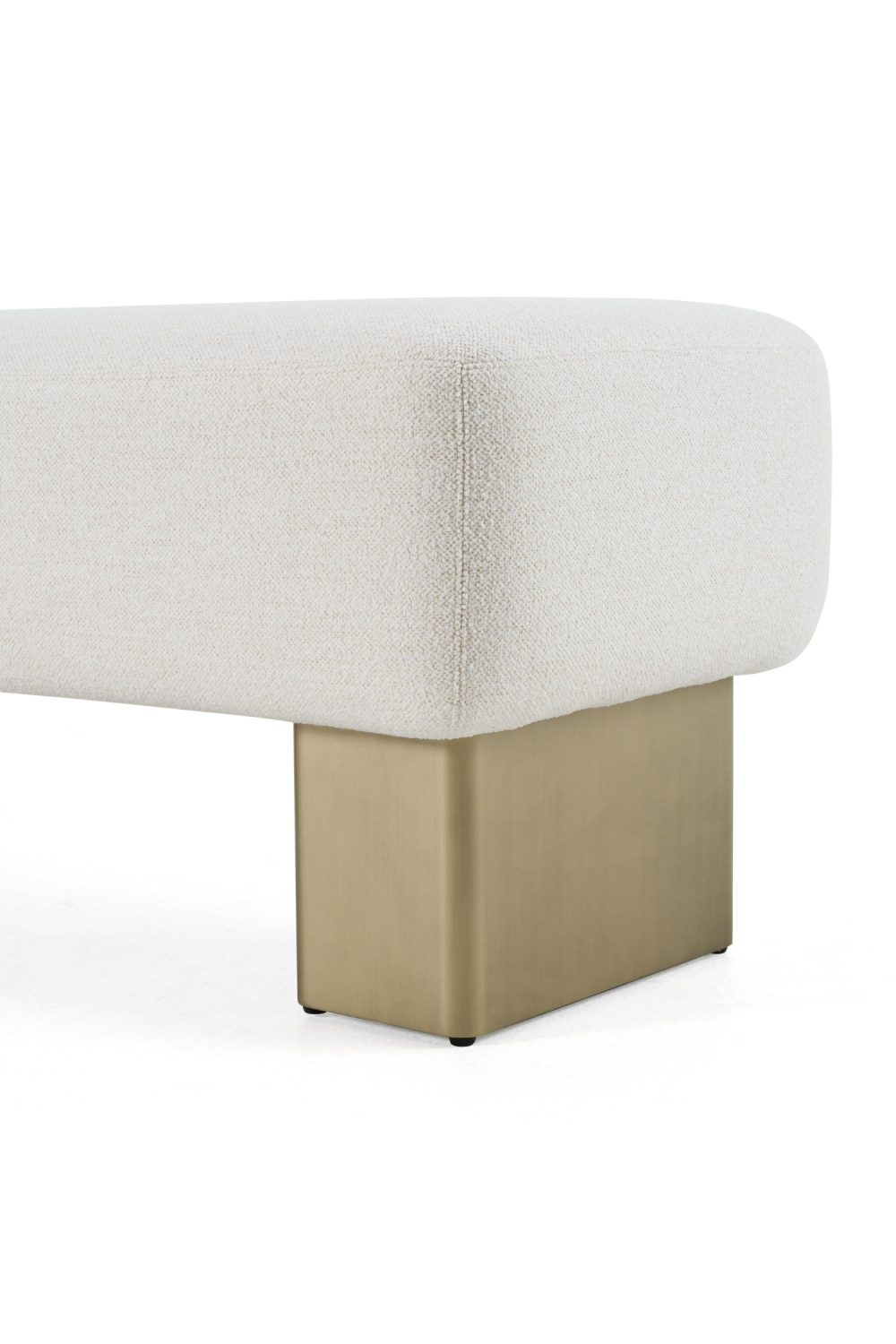   White Fabric Bench | Oroa.com