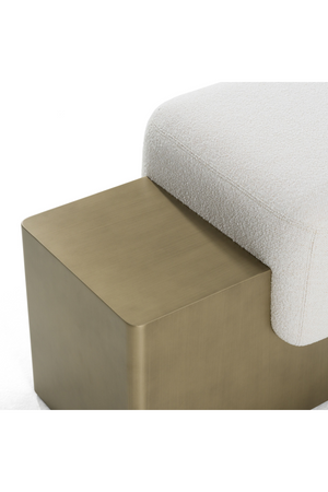   White Fabric Bench | Oroa.com