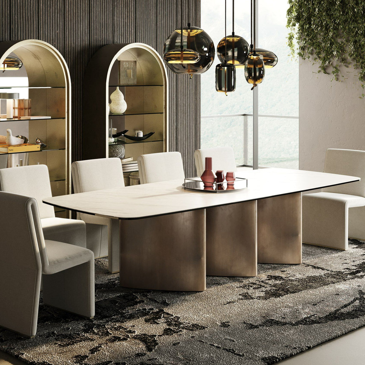   White Ceramic Dining Table | Oroa.com