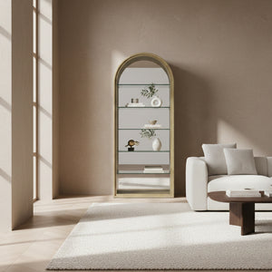   Antique Brass Arched Bookcase | Oroa.com