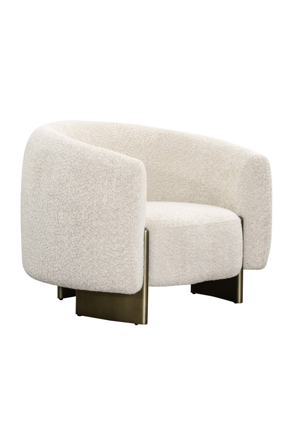   Beige Curved Accent Chair | Oroa.com