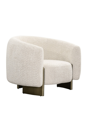   Beige Curved Accent Chair | Oroa.com