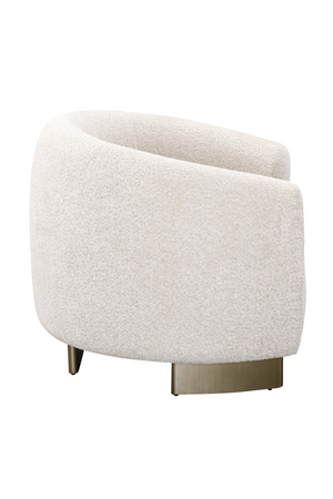   Beige Curved Accent Chair | Oroa.com