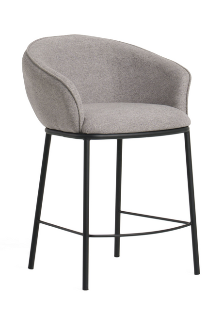   Gray Curved Counter Stool | Oroa.com