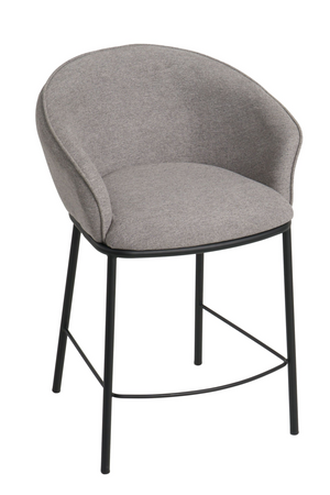   Gray Curved Counter Stool | Oroa.com