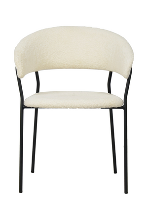   White Curved Dining Chairs (2) | Oroa.com