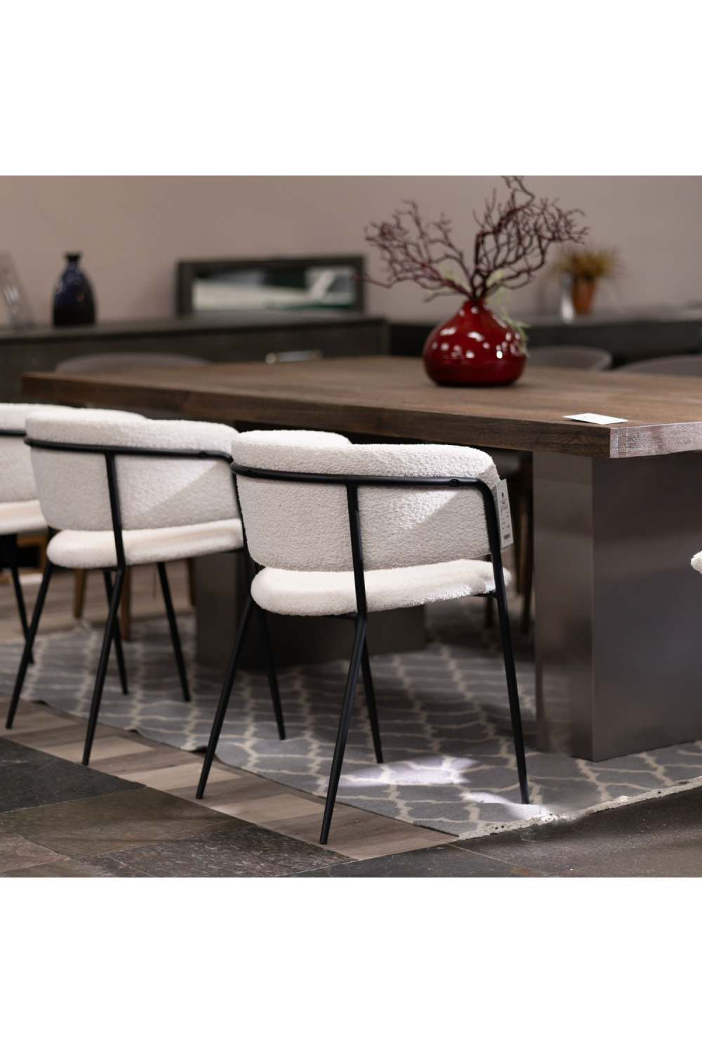   White Curved Dining Chairs (2) | Oroa.com