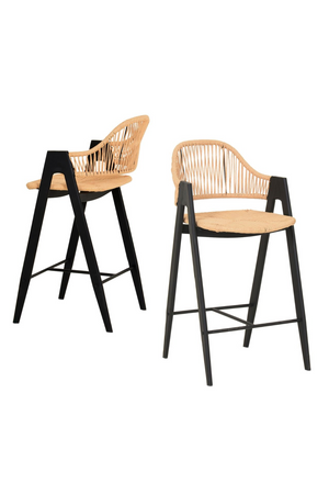   Woven Rattan Counter Stools (2) | Oroa.com
