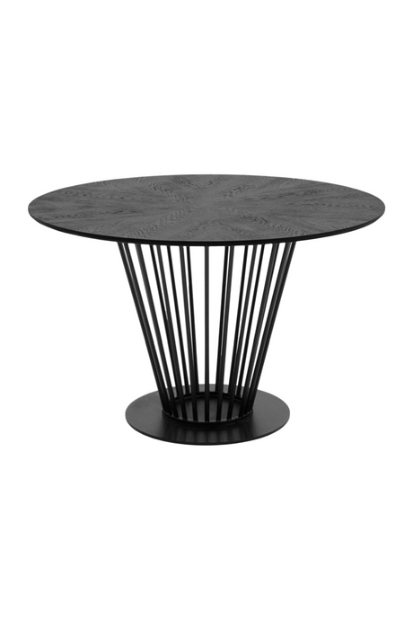   Black Oak Round Dining Table | Oroa.com