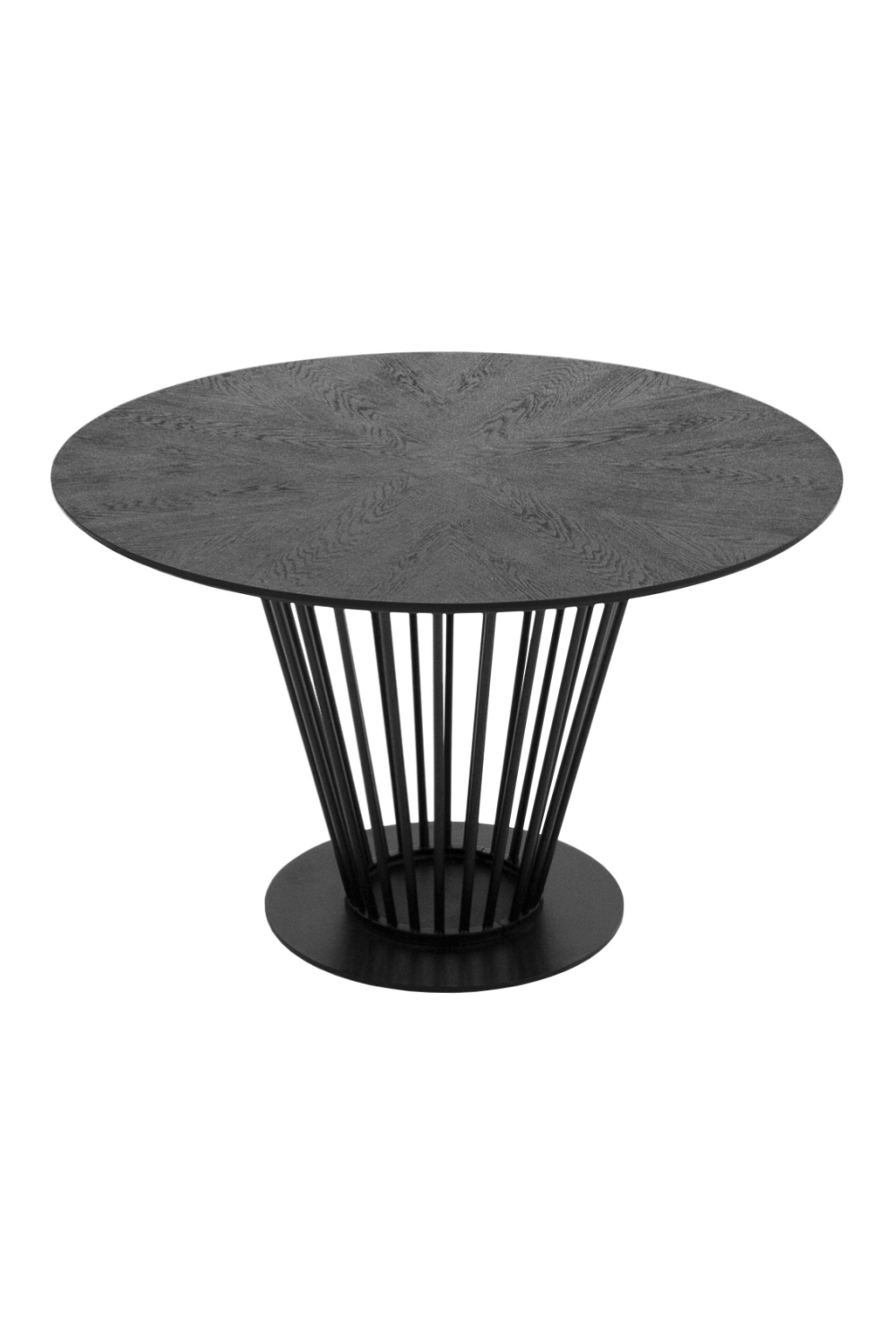   Black Oak Round Dining Table | Oroa.com