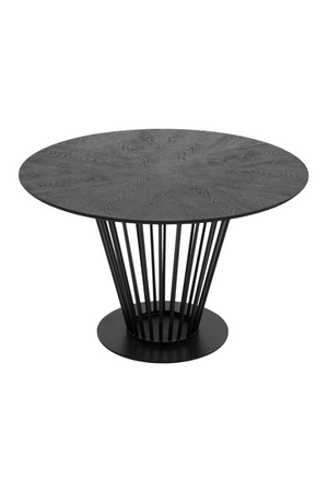   Black Oak Round Dining Table | Oroa.com