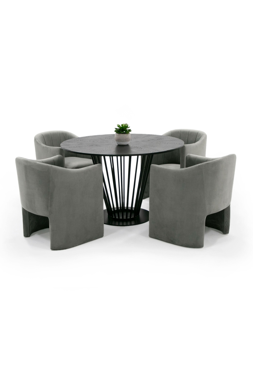   Black Oak Round Dining Table | Oroa.com