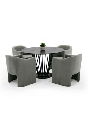   Black Oak Round Dining Table | Oroa.com