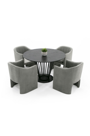   Black Oak Round Dining Table | Oroa.com