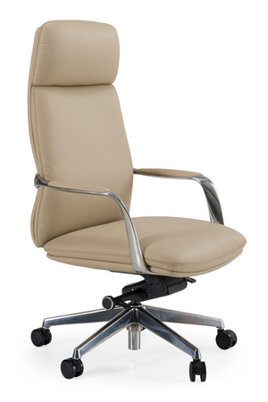   Tan Vegan Leather Office Chair | Oroa.com