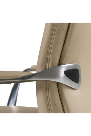   Tan Vegan Leather Office Chair | Oroa.com