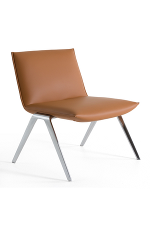   Brown Vegan Leather Accent Chair | Oroa.com