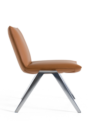   Brown Vegan Leather Accent Chair | Oroa.com