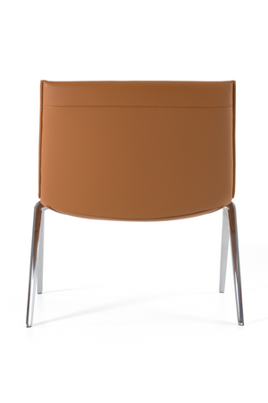   Brown Vegan Leather Accent Chair | Oroa.com