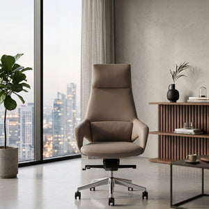   High-Back Leather Office Chair | Oroa.com