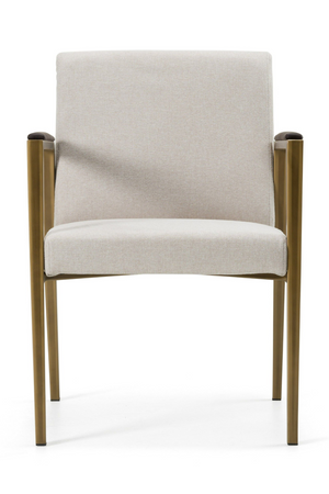   Brass Framed White Dining Chair | Oroa.com