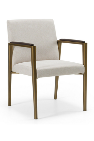   Brass Framed White Dining Chair | Oroa.com