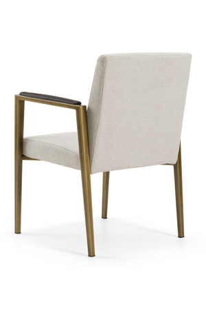   Brass Framed White Dining Chair | Oroa.com