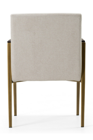   Brass Framed White Dining Chair | Oroa.com