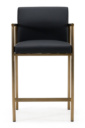   Black Vegan Leather Counter Chair | Oroa.com